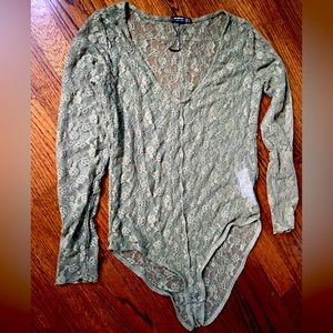 Hunter Green Lace Bodysuit